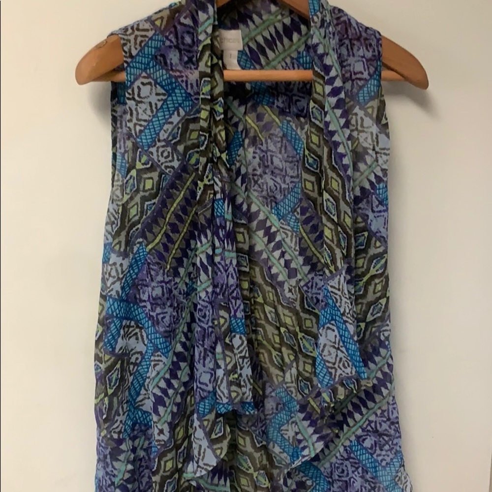 Chico’s scarf vest size 1
